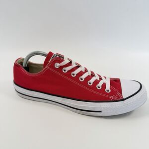 Converse Red Low Top Canvas Sneakers